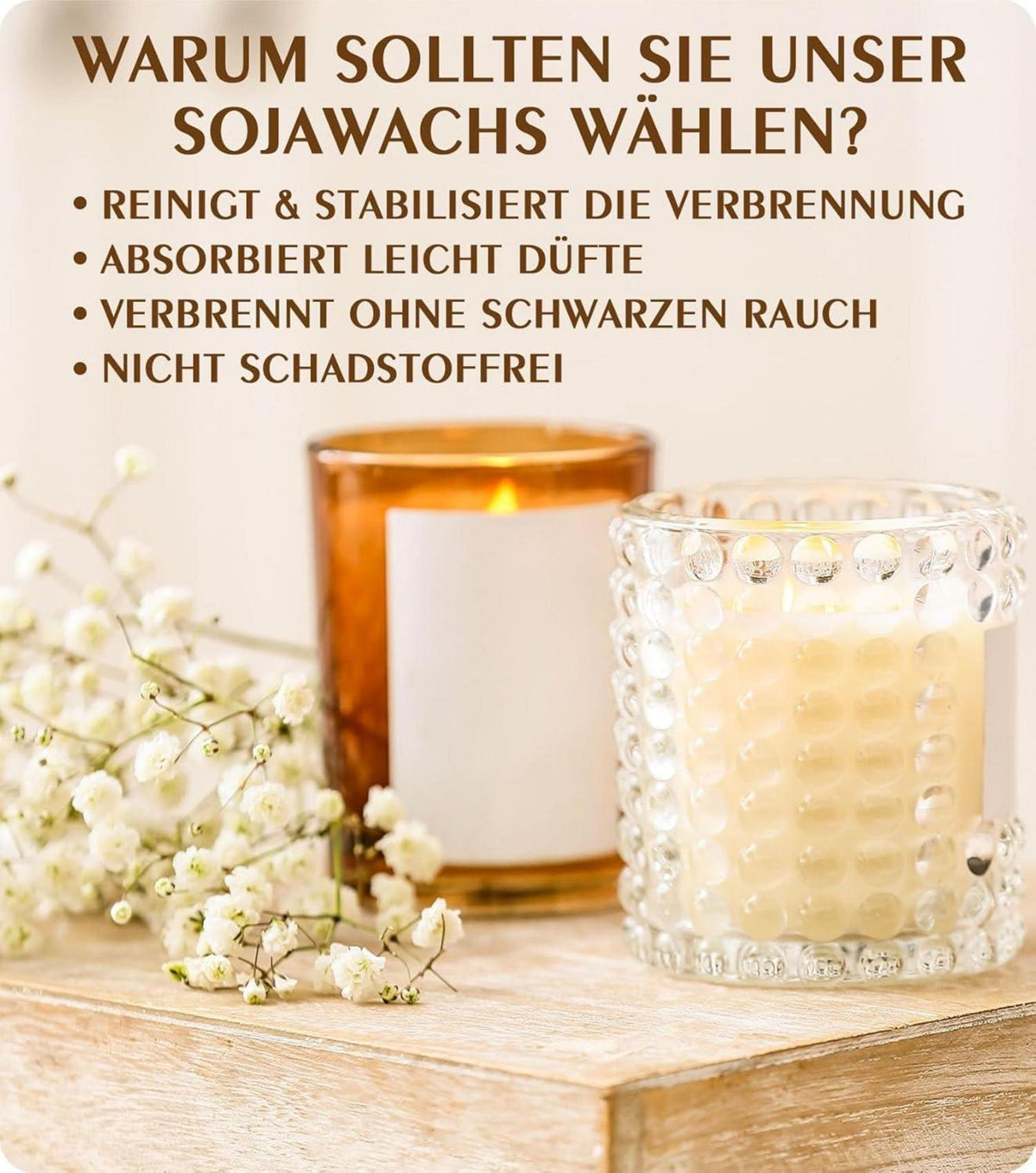 Sojawachs Kerzen gießen 5KG natürlich biologisch rein 55-70°C