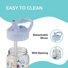Kindergarten Trinkflasche Kinder 0,5L mit Strohhalm - BPA
