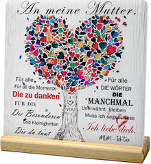 Dankbare Liebe Herz Baum Acryl Plaque Deko Mama Mutter Muttertag