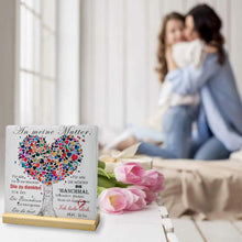 Acryl Plaque für Mutter - Dekoratives Geschenk Herz Baum