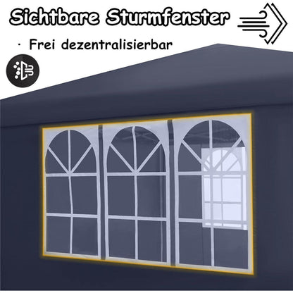3x3m Faltpavillon mit Seitenteilen – Anthrazit