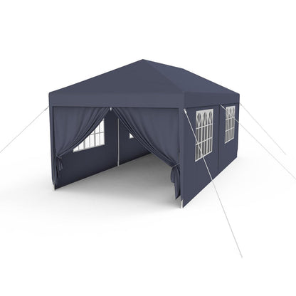 3x6m Partyzelt mit Seitenteilen – Gartenpavillon Anthrazit
