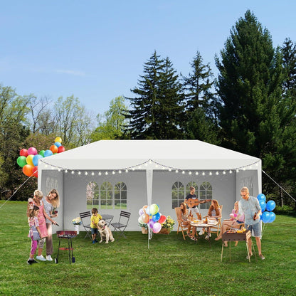 3x6m Partyzelt mit Seitenteilen & Fenstern – Weiß