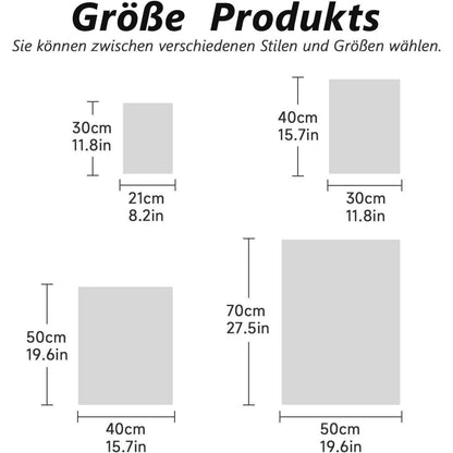 3er Poster Set Gouache Blumen Bilder Wandkunst 30x40cm