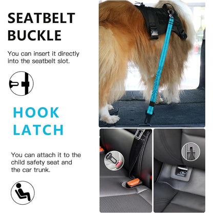 Hund Auto Sicherheitsgurt mit Bungee & 360° Drehklickverschluss