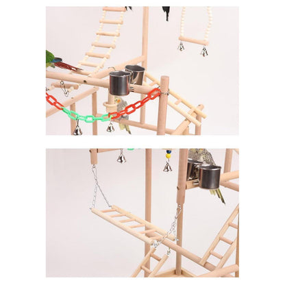 Holz-Vogelspielplatz mit Schaukel – Sittich & Nymphensittich