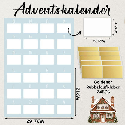 Rubbellos Adventskalender 2026 – DIY Karte zum Selbergestalten