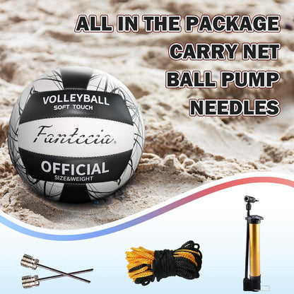 Volleyball Offizielle Größe 5 Beachvolleyball Schwarz Blau PU-Material