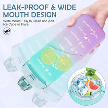Trinkflasche 2L BPA-frei Auslaufsicher Sport Wasserflasche