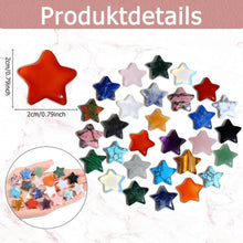 20 Stück Stern Kristalle Set Chakra Naturstein Glückssteine