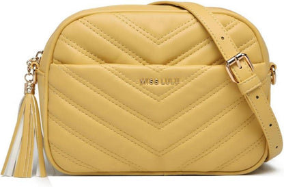 Umhängetasche Damen Klein PU Leder Crossbody Bag V-Design