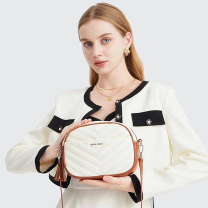 Umhängetasche Damen Klein PU Leder Crossbody Bag Verstellbarem Gurt