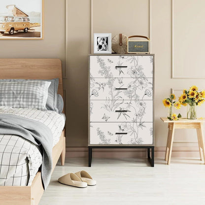 Selbstklebende Fototapete Blumen Vintage 0.4W x 10L Wohnzimmer