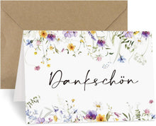 Dankeskarte Blumenmuster A6 Kraftpapier Umschlag Festes 300g Papier