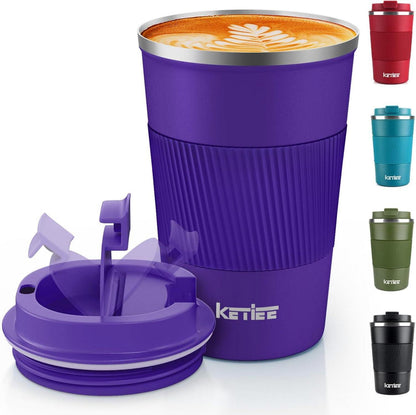 Kaffeebecher to go Thermobecher 380ml doppelwandig Isolierbecher