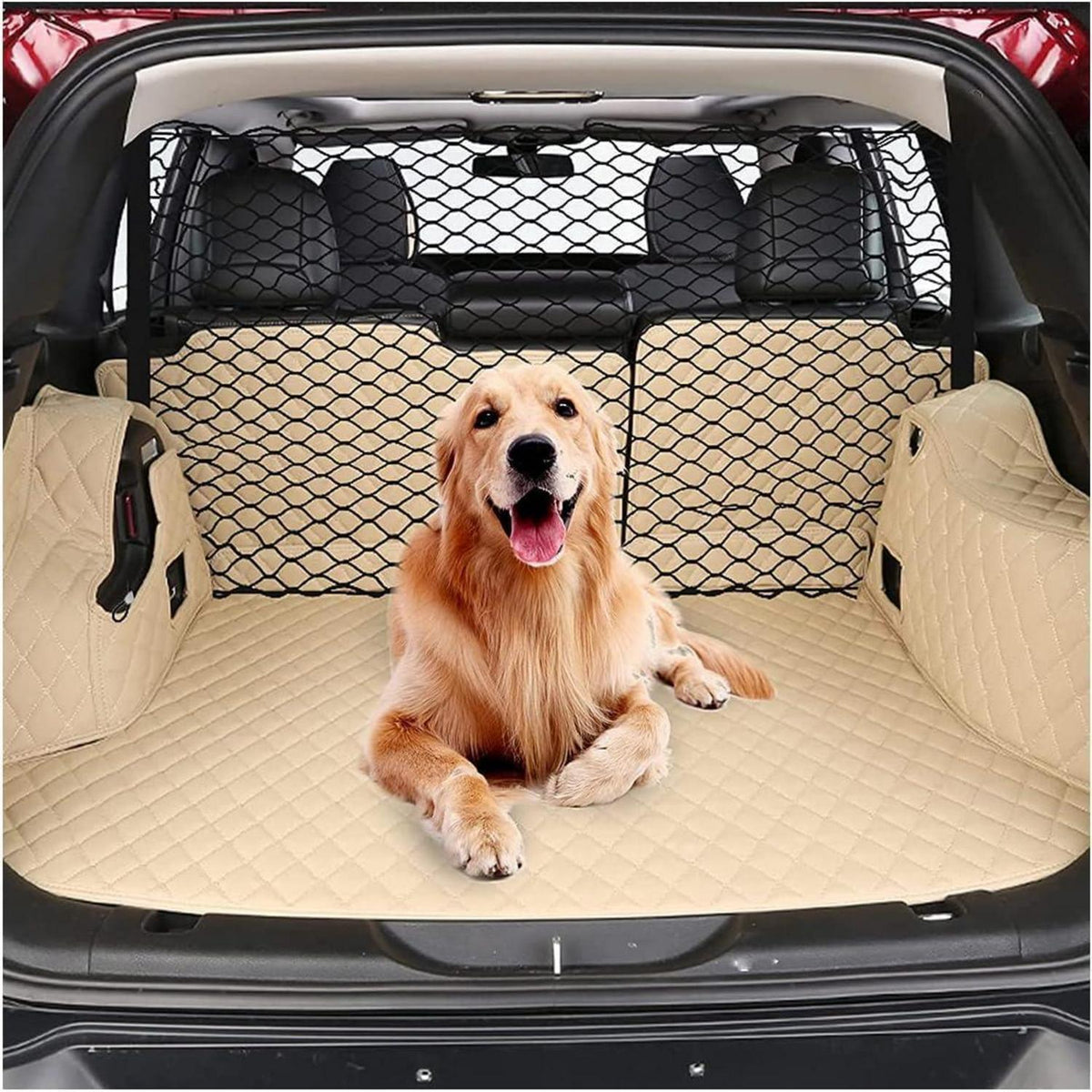 Hundegitter Auto Kofferraum – Sicherheitsnetz für Hunde 120x70cm