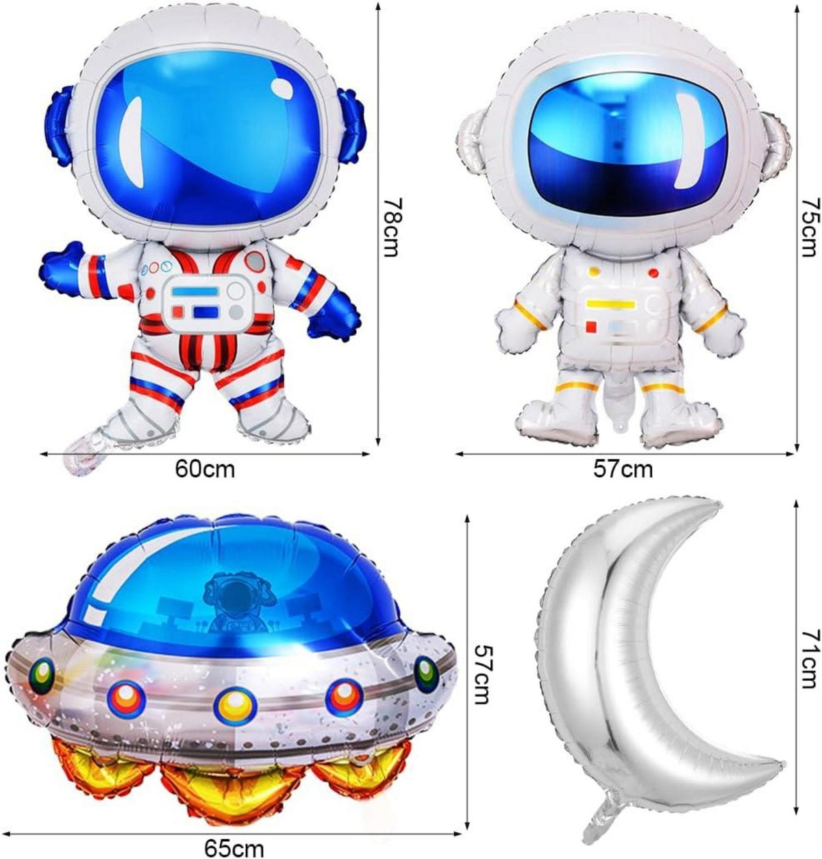 Weltraum Geburtstag Deko Set 6 Jahre Astronaut Rakete Luftballons