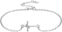 Schmuck Damen Armband 925 Sterling Silber Kreuz Zirkonia