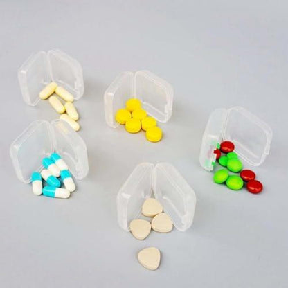 4x Tablettenbox Mini – Pillendose für Unterwegs