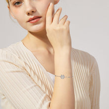 Damen Armband 925 Sterling Silber Hufeisen Kreuz Anhänger