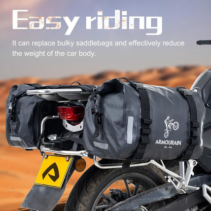 Motorrad Satteltasche 70L Wasserdicht Gepäcktasche Schwarz