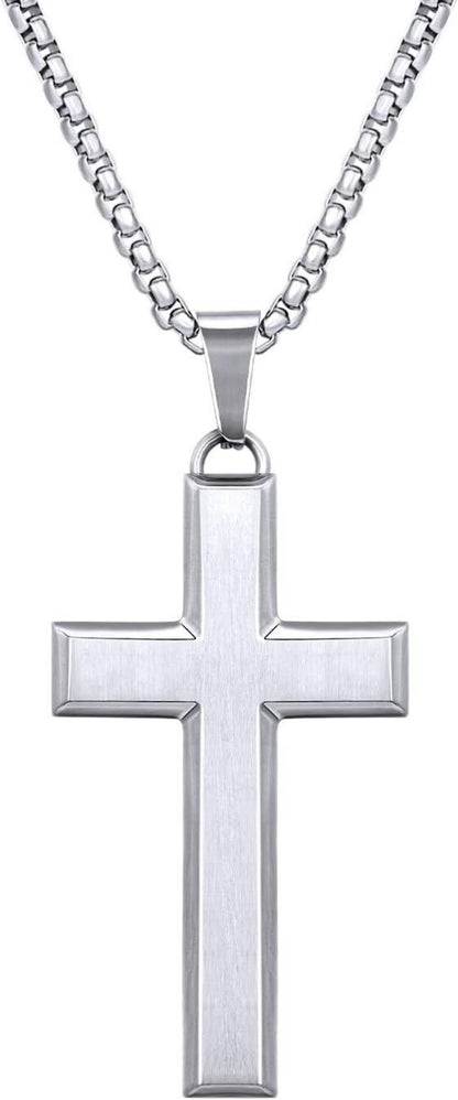 Kreuz Kette Anhänger Gold Vergoldet Edelstahl 2.5mm Matt Finish