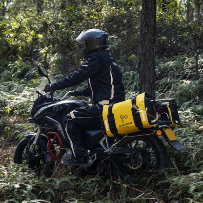 Wasserdichte Motorrad Gepäckrolle 70L (2x35L) Gelb