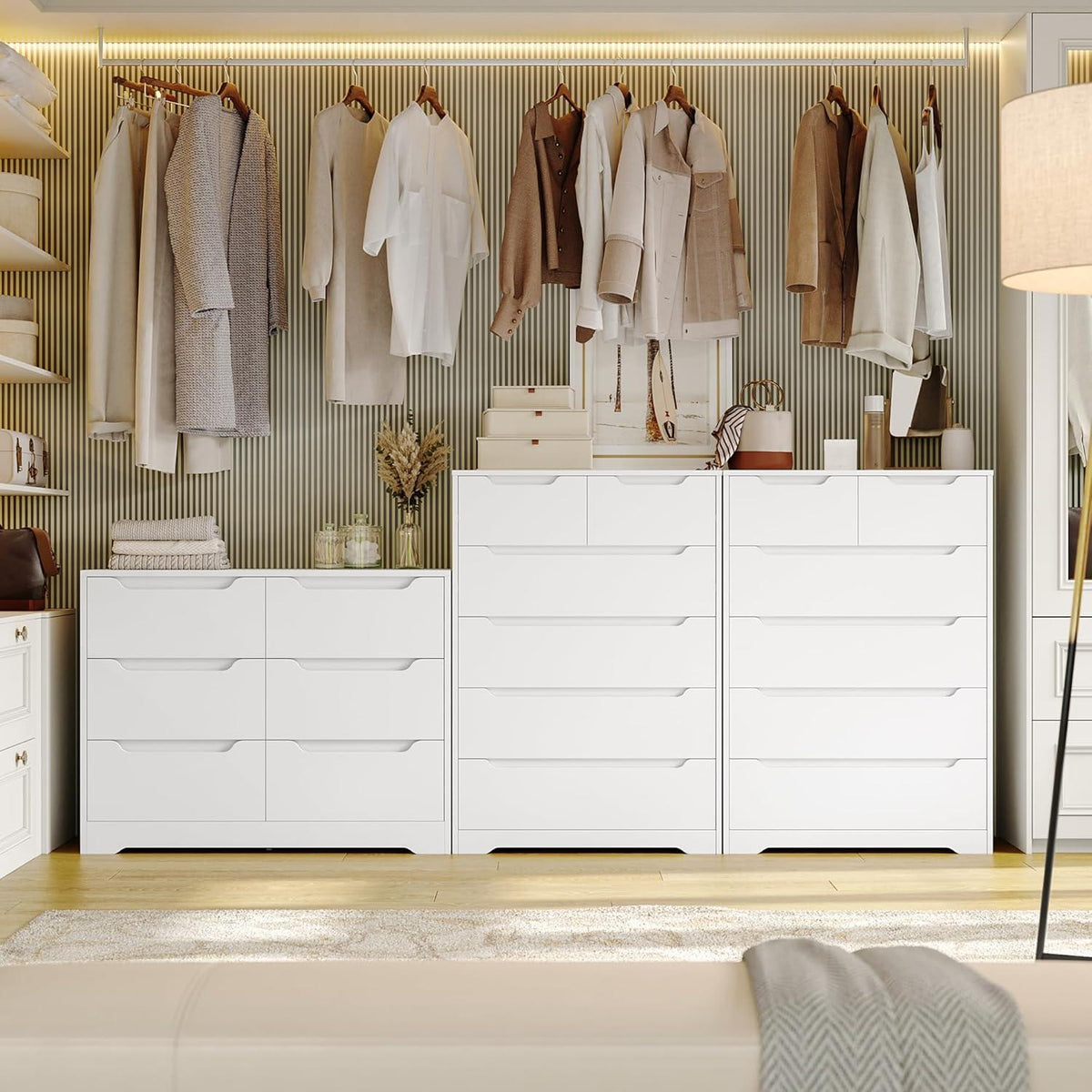 Weiße Kommode mit 6 Schubladen – Stauraumwunder für Schlafzimmer