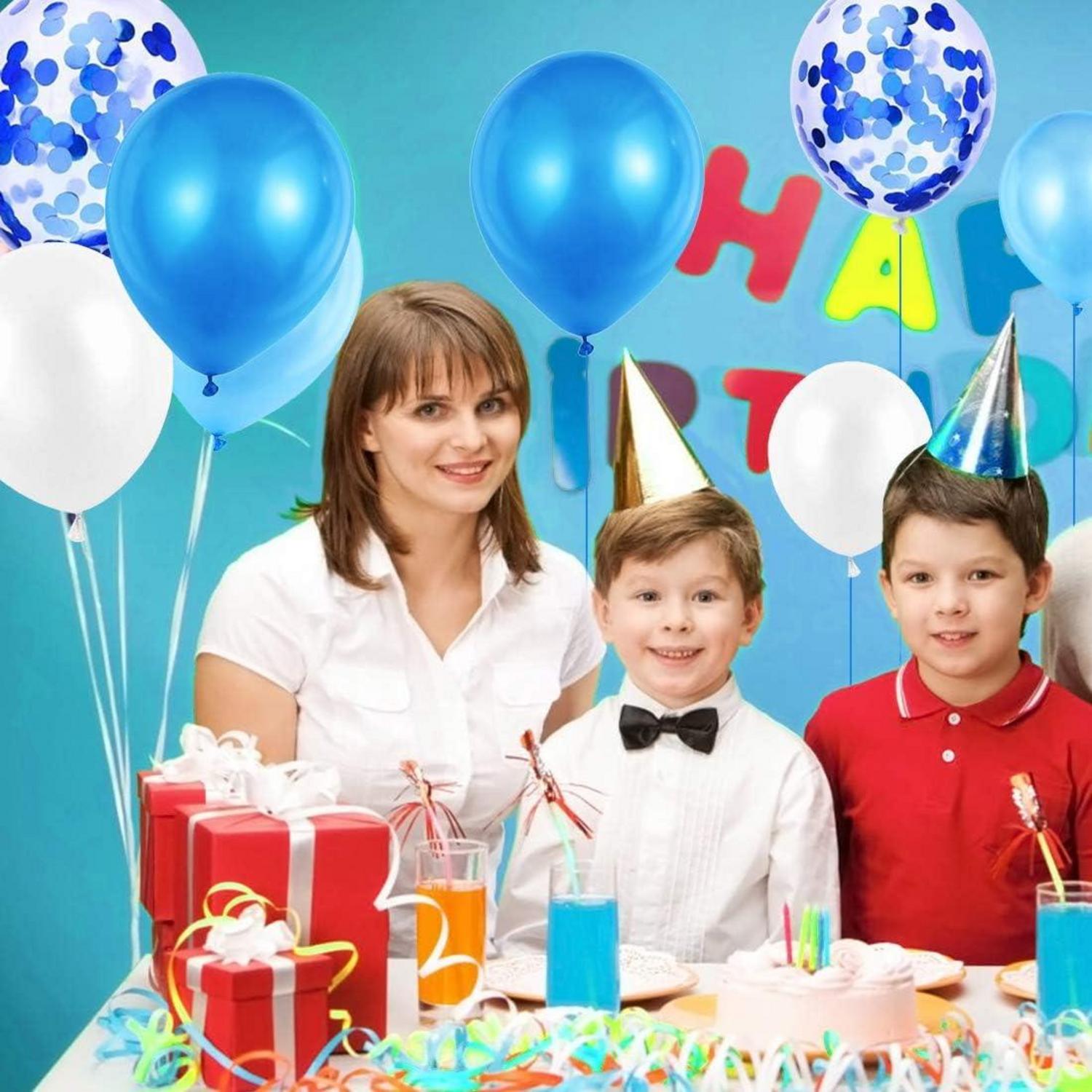 60er Packung Blaue Latexballons für Hochzeit Geburtstag Party Dekorationen