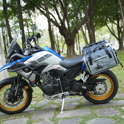 Motorrad Seitentasche 50L Wasserdicht mit Abnehmbarer Platte