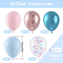 60 Stück Luftballons Rosa Blau Macaron Hochwertige Party