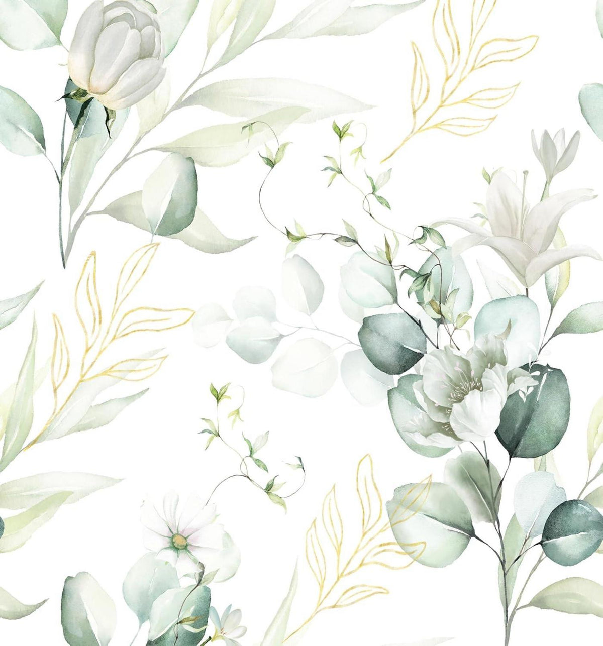Selbstklebende Blumen Tapete PVC Wandaufkleber 44cm x 3m
