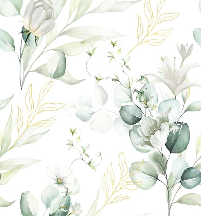Selbstklebende Blumen Tapete PVC Wandaufkleber 44cm x 3m