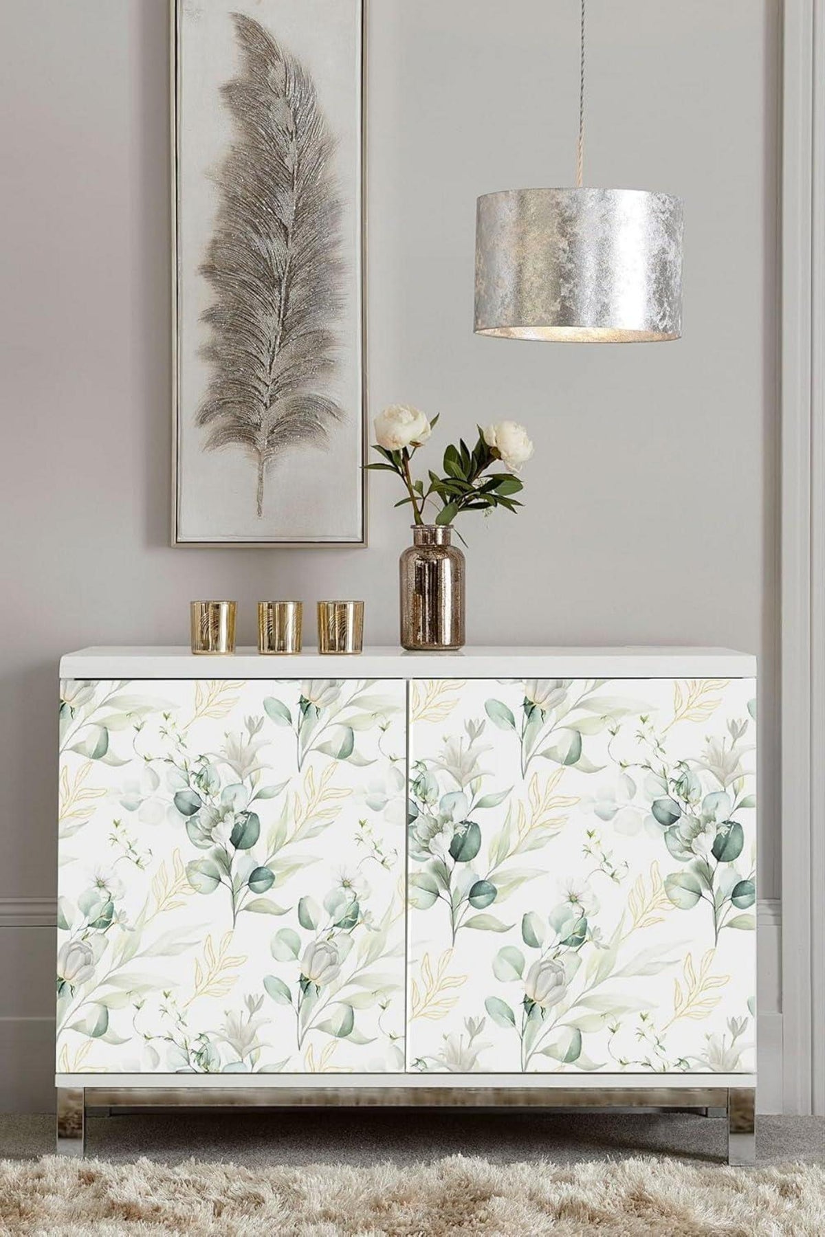Selbstklebende Tapete Blume PVC Vinyl Wandaufkleber 44cm x
