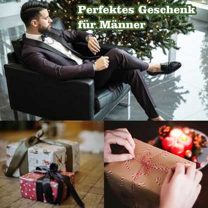 Lederarmband Herren Armband Halskette Set Geschenk Männer Vatertag Weihnachten