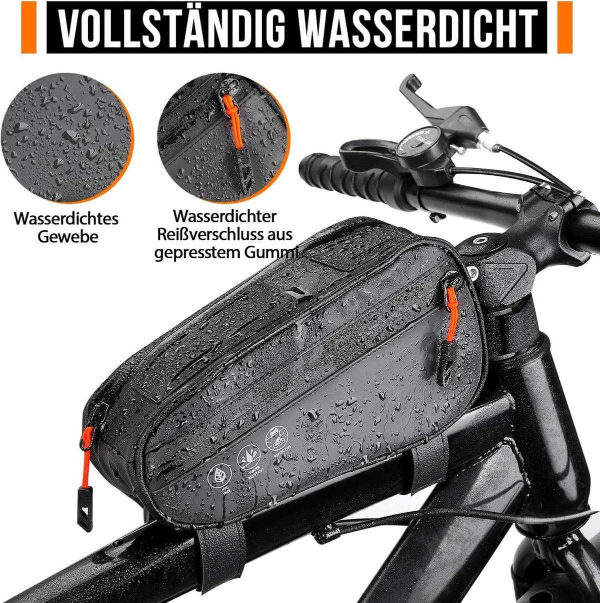 Fahrrad Rahmentasche Wasserdicht Oberrohrtasche Dreieckstasche