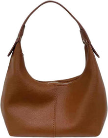 Einfarbig Hobo Bag PU Leder Handtasche Damen Vintage Umhängetasche Uni