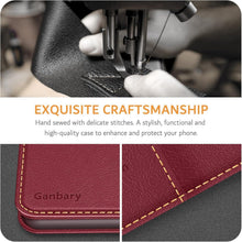 Ganbary Handyhülle Xiaomi Redmi 13C Poco C65 Leder