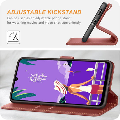 Ganbary Xiaomi Redmi 13C Poco C65 Handyhülle Leder Braun