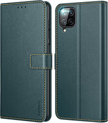 Leder Handyhülle Samsung Galaxy A12 M12 Klapphülle Magnet Stand