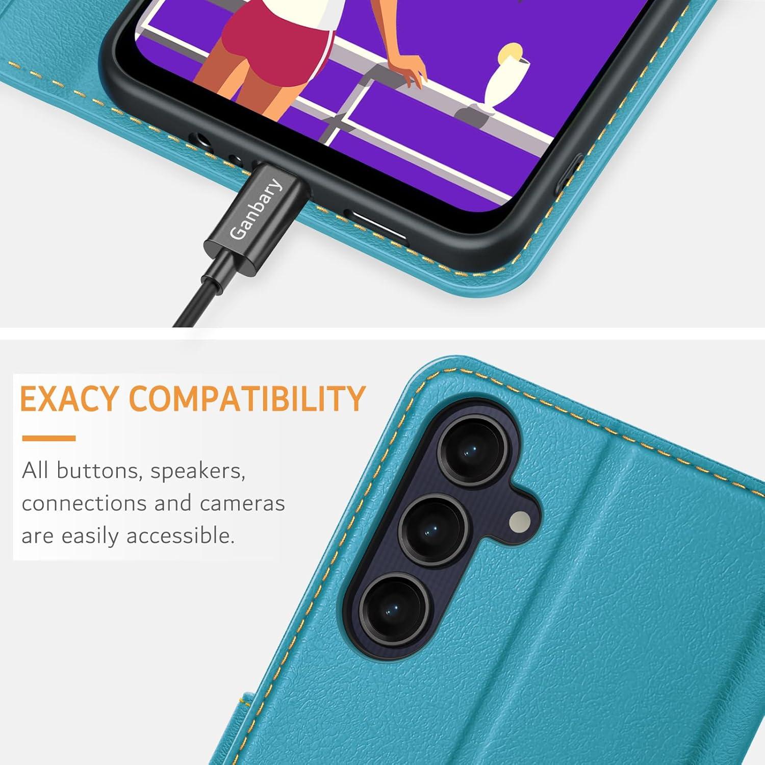 Samsung Galaxy A25 5G Handyhülle Leder Klapphülle mit Kartenschlitzen