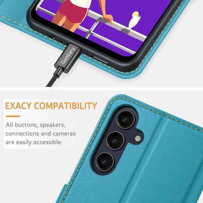 Samsung Galaxy A25 5G Handyhülle Leder Klapphülle mit Kartenschlitzen