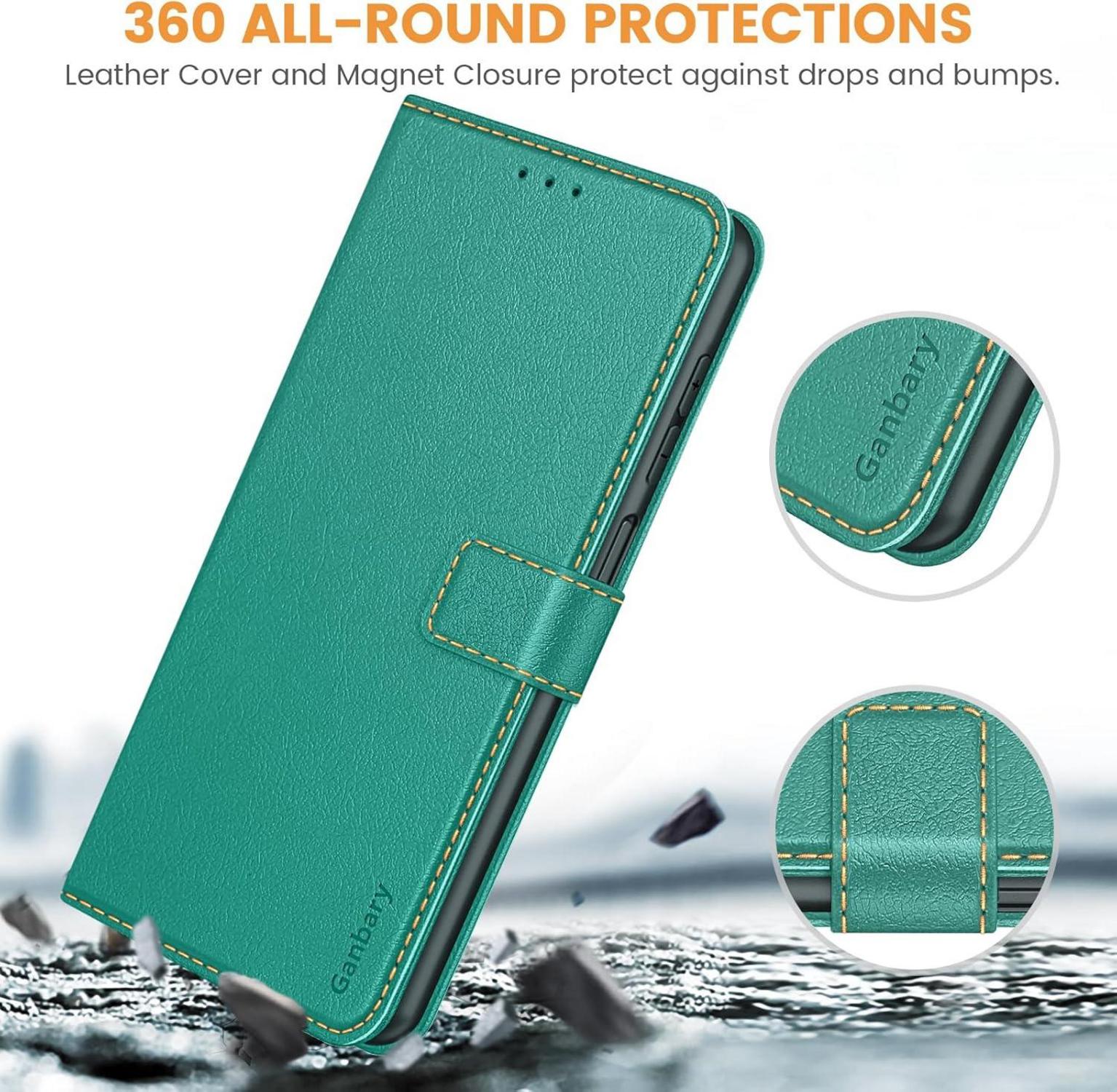 Handyhülle Samsung Galaxy A12/M12 Leder Klapphülle Kartenschlitzen