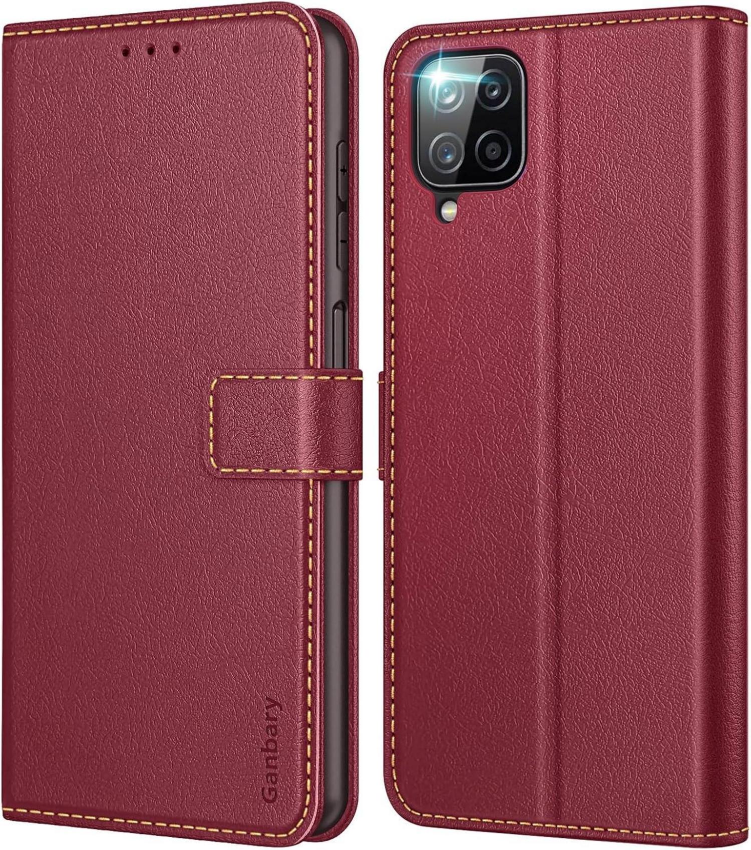 Samsung Galaxy A12 / M12 Handyhülle Leder Klapphülle mit