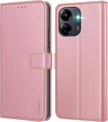 Handyhülle Xiaomi Redmi 13C/Poco C65 Leder Klapphülle Rosa