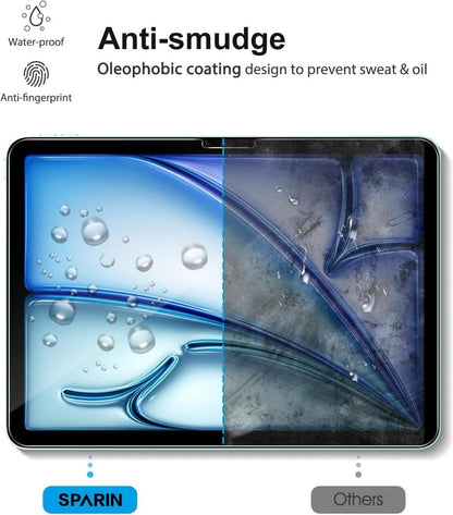 Panzer Schutzglas für iPad Air 11 Zoll M2 (2024) 2 Stück 9H Härte anti Bläschen