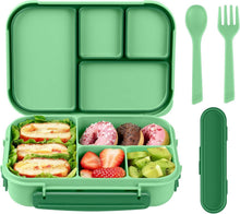 Brotdose Kinder Bentobox Lunchbox mit Besteck 1200ml Cyan