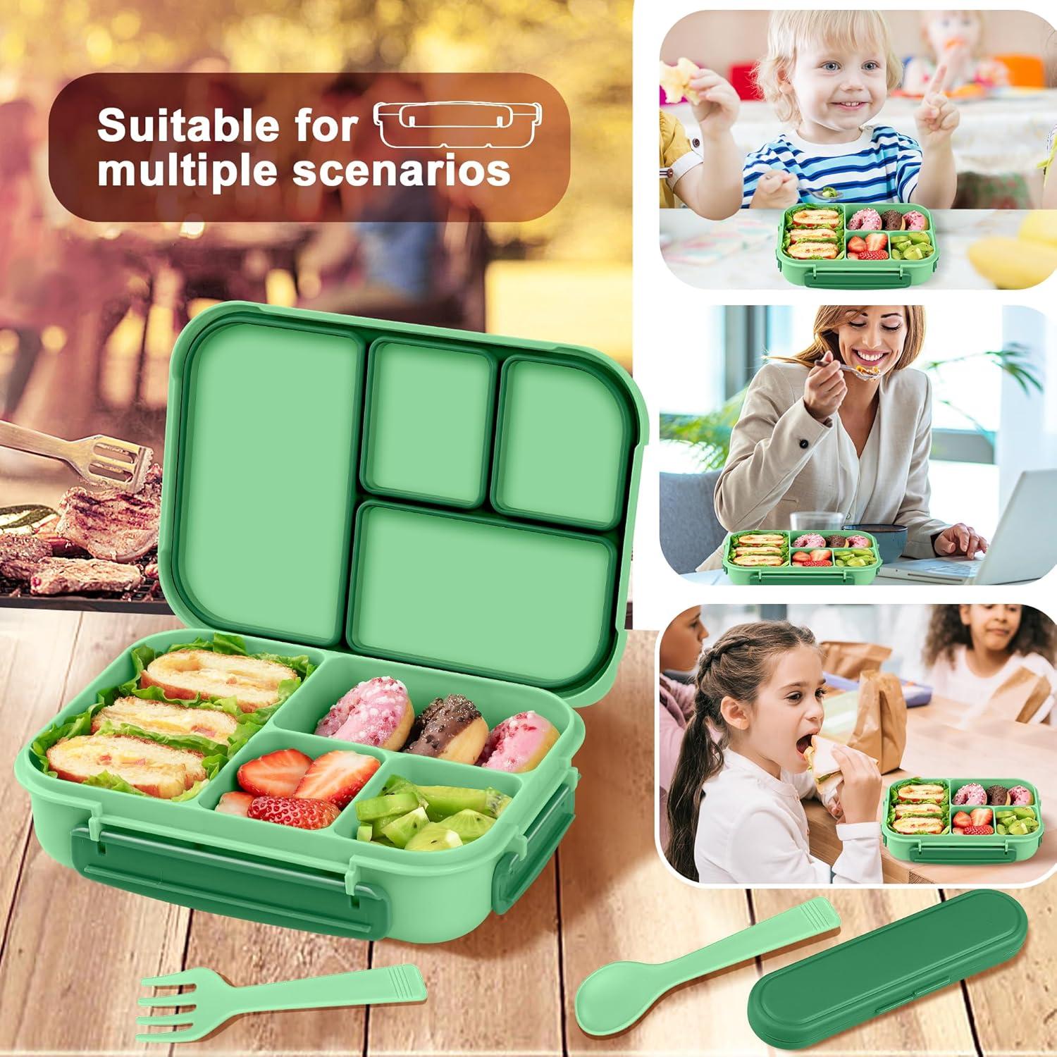 Amathley Lunchbox Kinder Bento Box Brotdose 1200ml Cyan