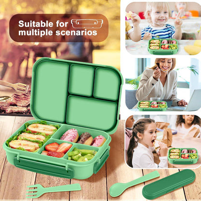 Amathley Lunchbox Kinder Bento Box Brotdose 1200ml Cyan