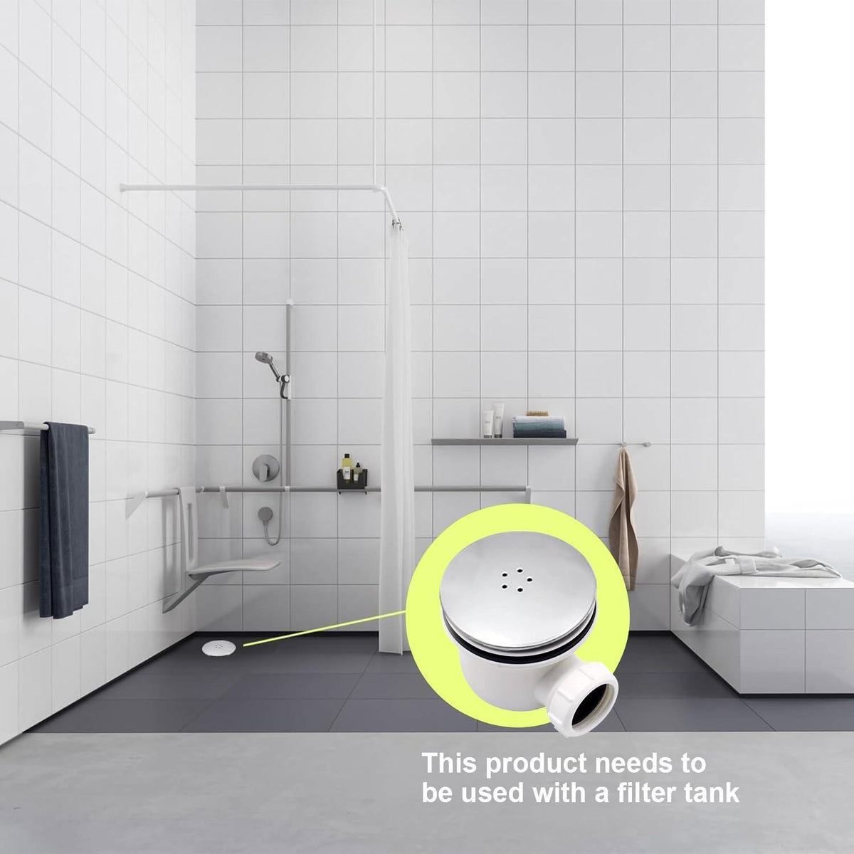 Duschabfluss Abdeckung 90/115mm – Haarfänger für Dusche & Badewanne